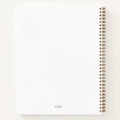 Modernes Minimalistisches und elegantes Monogramm Notizblock (Rückseite)