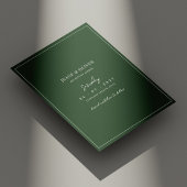 Modernes Minimalistisches und elegantes waldgrünes Save The Date