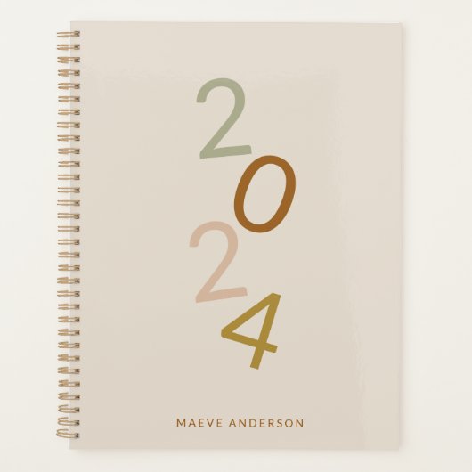 Modernes, minimalistisches und farbenfroh personal planer (Vorderseite)