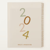 Modernes, minimalistisches und farbenfroh personal planer (Rückseite)