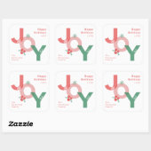 Modernes Minimalistisches und feines Drehbuch JOLI Quadratischer Aufkleber (Blatt)