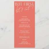 Modernes, minimalistisches und lebhaftes Abendmenü Menükarte (Vorderseite)