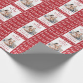 Modernes, minimalistisches und rustikales Foto Geschenkpapier (Ecke)