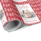 Modernes, minimalistisches und rustikales Foto Geschenkpapier (Rolleneckpunkt)