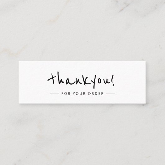 Modernes Minimalistisches Unternehmen dank Bestell Mini Visitenkarte (Vorderseite)