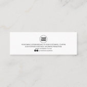Modernes Minimalistisches Unternehmen dank Bestell Mini Visitenkarte (Rückseite)