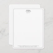 Modernes Minimalistisches Unternehmen Mitteilungskarte (Vorne/Hinten)