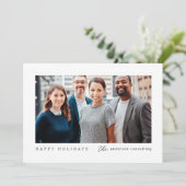 Modernes Minimalistisches Unternehmensgeschäft Feiertagskarte (Stehend Vorderseite)