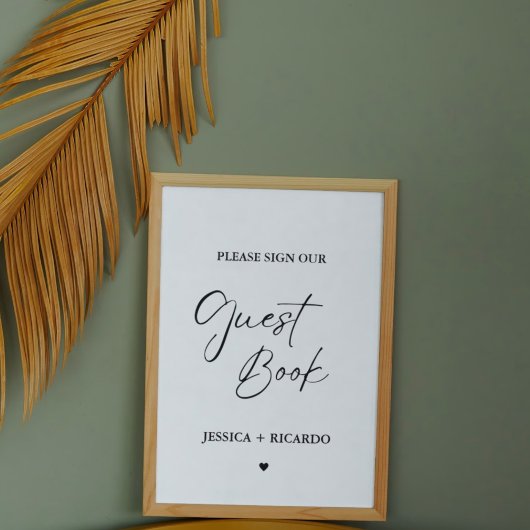 Modernes Minimalistisches Unterschreiben Bitte Unt Poster