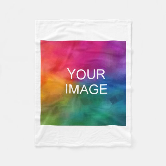 Modernes Minimalistisches Upload-Foto oder -Logo Fleecedecke (Vorderseite)
