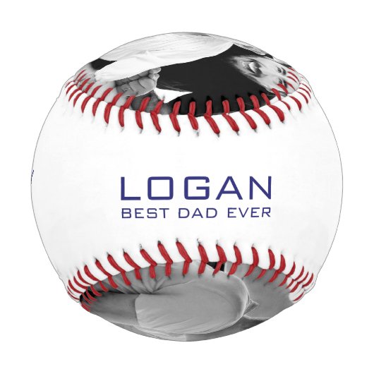 Modernes Minimalistisches Vatertag Bester Vater je Baseball (Vorderseite)