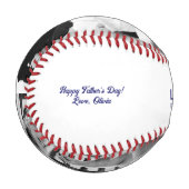 Modernes Minimalistisches Vatertag Bester Vater je Baseball (Vorderseite Links)