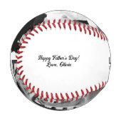 Modernes Minimalistisches Vatertag Bester Vater je Baseball (Vorderseite Links)