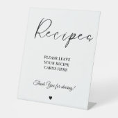 Modernes Minimalistisches Verließt für Ihr Rezept Sockelschild (Vorderseite)