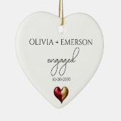 Modernes Minimalistisches Verlobt Keramik Ornament (Rechts)