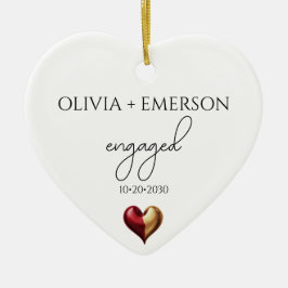 Modernes Minimalistisches Verlobt Keramik Ornament