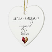 Modernes Minimalistisches Verlobt Keramik Ornament (Links)