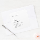 Modernes, Minimalistisches Verpackungs-Candle-Kosm Quadratischer Aufkleber (Umschlag)