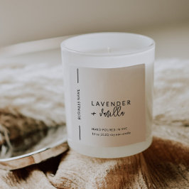 Modernes, Minimalistisches Verpackungs-Candle-Kosm Quadratischer Aufkleber