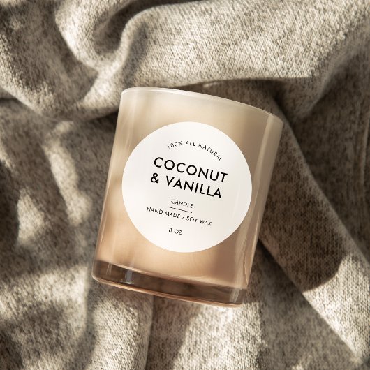 Modernes Minimalistisches Verpackungskandelprodukt Runder Aufkleber