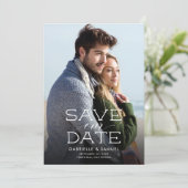 Modernes Minimalistisches vertikales Foto Save the Date (Stehend Vorderseite)