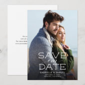 Modernes Minimalistisches vertikales Foto Save the Date (Vorne/Hinten)