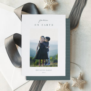 Modernes Minimalistisches vertikales Weihnachtsfes Feiertagskarte