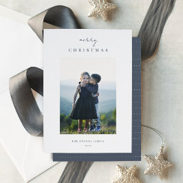 Modernes Minimalistisches vertikales Weihnachtsfes Feiertagskarte