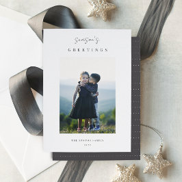 Modernes Minimalistisches vertikales Weihnachtsfes Feiertagskarte