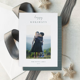 Modernes Minimalistisches vertikales Weihnachtsfes Feiertagskarte