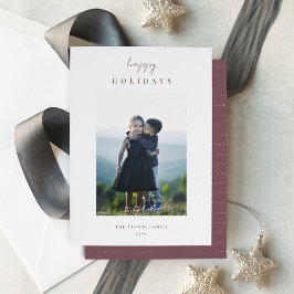 Modernes Minimalistisches vertikales Weihnachtsfes Feiertagskarte