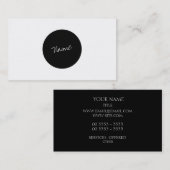 Modernes Minimalistisches Visitenkarte (Vorne/Hinten)