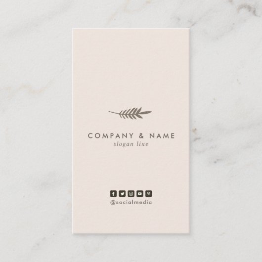 Modernes Minimalistisches Visitenkarte (Vorderseite)