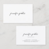 Modernes Minimalistisches Visitenkarte (Vorne/Hinten)