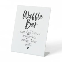Modernes Minimalistisches Waffel Bar Brunch Pedest