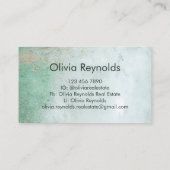 Modernes, Minimalistisches, weiches, Aquamarines G Visitenkarte (Rückseite)