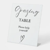 Modernes Minimalistisches Weidetisch Zeichen Sockelschild (Vorderseite)