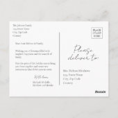 Modernes Minimalistisches Weihnachts-Foto Postkarte (Rückseite)