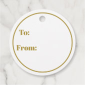 Modernes Minimalistisches Weihnachts-Schwarzes Gol Geschenkanhänger (Rückseite)