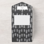 Modernes, minimalistisches Weihnachtsbaum rustikal All In One Einladung (Außenbereich)