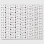 Modernes Minimalistisches Weihnachtsbaumgeschenk Geschenkpapier (Flach)