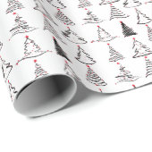 Modernes Minimalistisches Weihnachtsbaumgeschenk Geschenkpapier (Rolleneckpunkt)