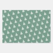 Modernes Minimalistisches Weihnachtsbaummuster Geschenkpapier Set (Vorderseite)