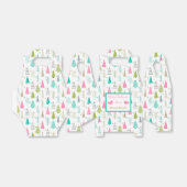 Modernes Minimalistisches Weihnachtsbaummuster Ros Geschenkschachtel (Ungefaltet)