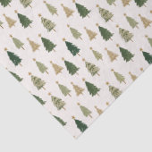 Modernes Minimalistisches Weihnachtsbaummuster Seidenpapier (Detail)