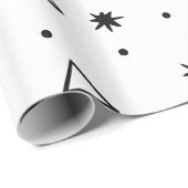 Modernes Minimalistisches Weihnachtsbaumumschlagpa Geschenkpapier (Rolleneckpunkt)