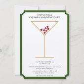 Modernes Minimalistisches Weihnachtscocktail-Party Einladung (Vorderseite)