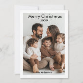 "Modernes Minimalistisches WeihnachtsfamilienFoto (Vorderseite)