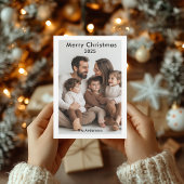 "Modernes Minimalistisches WeihnachtsfamilienFoto