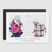 Modernes Minimalistisches Weihnachtsfest im Foto Magnetkarte (Vorne/Hinten)